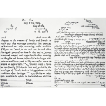 Birds of Paradise Ketubah, Papercut