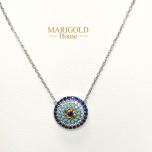 Blue Circle Necklace