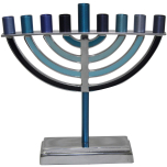 Small Classic Menorah, Blue