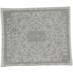 Silver Embroidered Raw Silk Tallit Bag