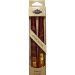 Safed Candles Dipped Tapers Set of 2-Red/Gold