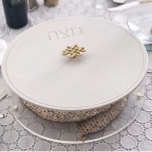 Floral Matzah Tray , Blue