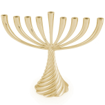 Twist Menorah, Gold 