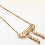 Motion Chai Necklace, Gold