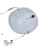 Baby Kippah, White Linen with strings