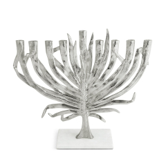 Palm Menorah, Silver
