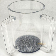 Acrylic Washing Cup-Silver Glitter