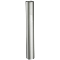 Silver Shin Aluminum Mezuzah Case, 4 in