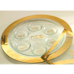 Annieglass Gold Passover Seder Plate