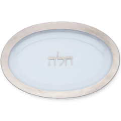 AnnieGlass Challah Platter, Platinum