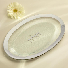AnnieGlass Challah Platter, Platinum