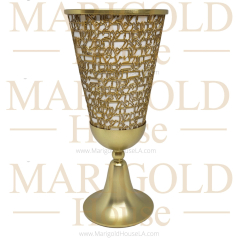 Hebrew Blessings Kiddush Cup, Gold