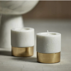 Marble and Brass Tealight Holder