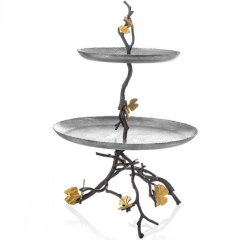 Shop Michael Aram Butterfly Ginkgo 2 Tier Etagere