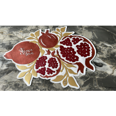 Red Pomegranate Shana Tova Challah Cover