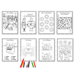 Chanukah Coloring Activity Set for Children