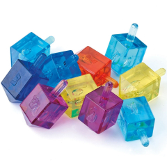 Chanukah Translucent Dreidels (Mutiple Colors)