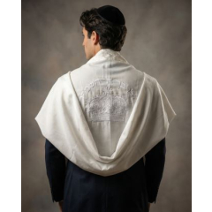 Crown Tallit, White
