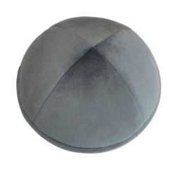 Dark Grey Velvet Kippahs