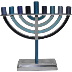 Classic Menorah, Blue