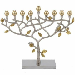 Two Tone Pomegranate Hannukah Menorah