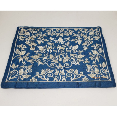 Pomegranate Embroidered Tefilling Bag, Turquoise