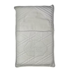 Faux Leather Brit Milah Pillow, White
