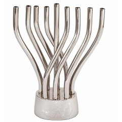 Flame Menorah, Silver