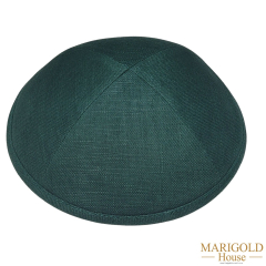 Forest Green Lux Linen Kippah