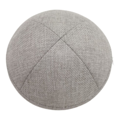 Grey Burlap Kippah