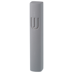 Grey Polyresin Mezuzah, 4.7 inches
