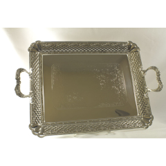 Silver plated Heart Design Tray