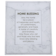 Home Blessing Wall Hanging in English, on Glass
