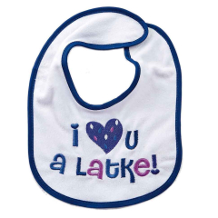 I Heart You Latke Baby Bib