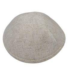 Light Beige Linen Kippah