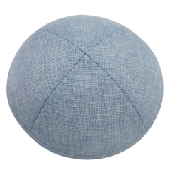 Light Blue Burlap Kippahs