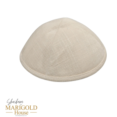 Beige Linen Kippah