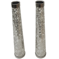 Hebrew Art Cone Candlesticks