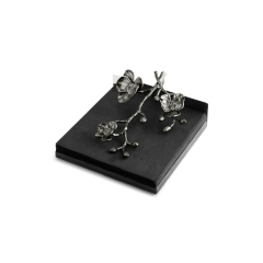 Black Orchid Dinner Napkin Holder