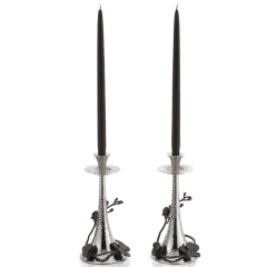 Michael Aram Black Orchid Candle Holders 