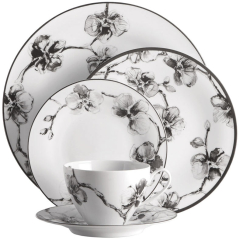 Black Orchid Dinnerware 5-Piece Place Setting 