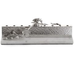 White Orchid Hanukah Menorah 