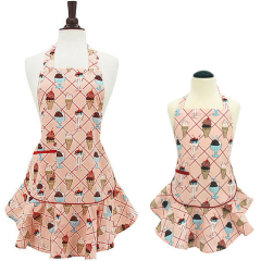 Mommy & Me Cherry Sundaes Child's Josephine Aprons Set | Jessie Steele Hostess Apron