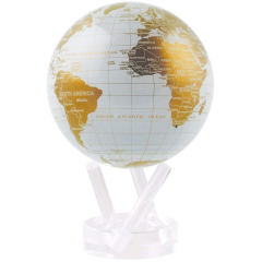 Gold & White Mova Globe