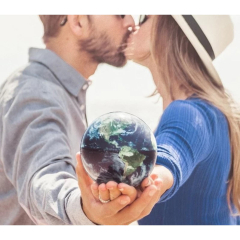 Earth With Clouds Mova Globe