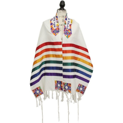 Multi Color Magen David Tallit Set