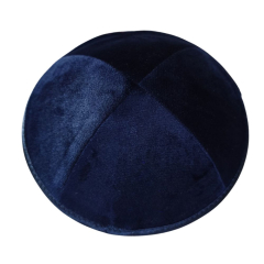 Navy Velvet Kippahs