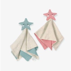 Baby Lovey Star Organic Security Blanket Cuddle , 2 Colors