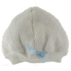 Baby Boy Heirloom Knit Blue Beanie