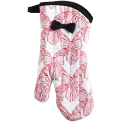 Jessie Steele Pink Velvet Bows Oven Mitt | Hostess Gifts | Los Angeles